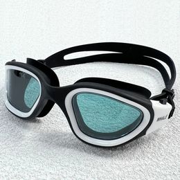Lente de protección UV de UV anti-fog para adultos Mujeres Gafas de natación transparentes Gafas Impermeables de silicona ajustable Gafas de natación en la piscina 240411