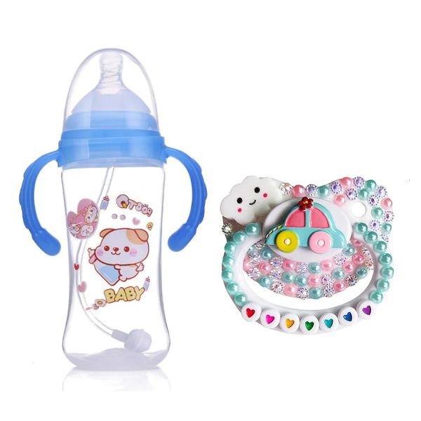 Biberon adulte fait à la main bling sucette - bouteilles de lait DDLG Little Space Ddlg bouteille papa petite fille 330ML bleu 231229