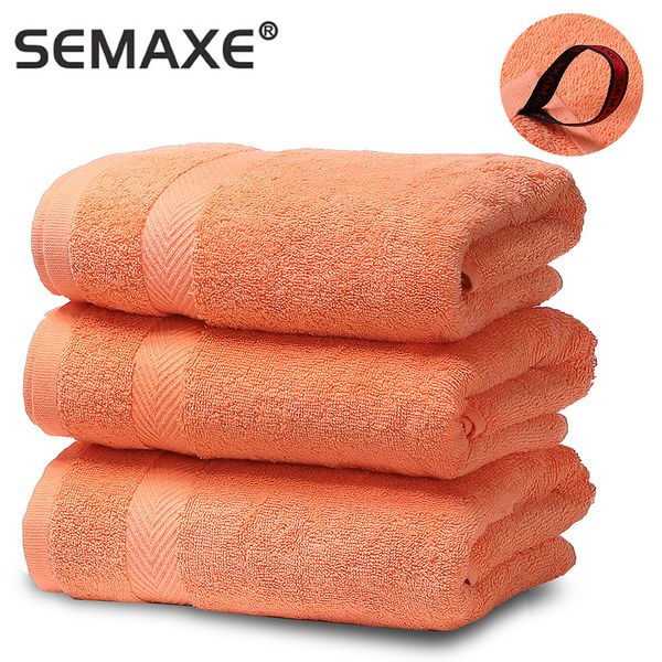 Serviette de bain adulte SEMAXE 100% bandes de coton, utilisé pour les bains de plage, qualité hôtelière, serviettes douces, peluches et haute absorption, ensemble de 3 pièces 201217