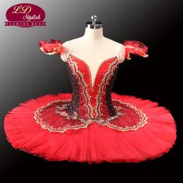 Adulte noir rouge professionnel Tutu rouge Ballet Tutus pour Performance Costume de cygne noir filles Ballet TutuLD0014247F