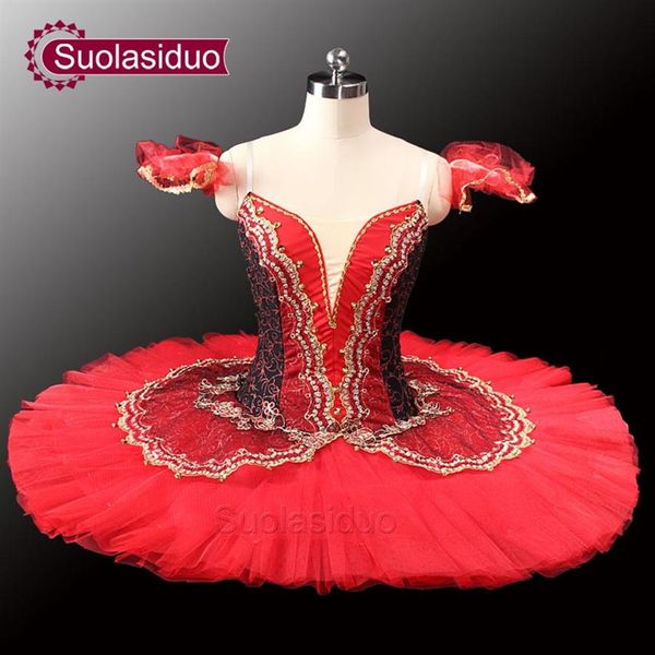 Adulte noir rouge professionnel Tutu rouge Ballet Tutus pour la Performance noir cygne Costume filles Ballet Tutu SD0014224b