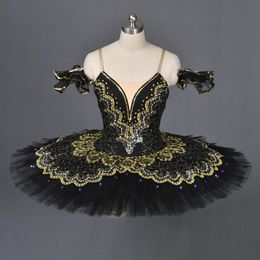 Tutu de ballet classique cygne noir adulte tutu de ballet professionnel rouge or pour les filles costume de ballet noir performance danse dress195n