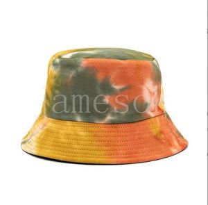 Volwassen emmer hoed vissershoed omkeerbare visserijhoeden kleurrijke graffiti caps hiphop creatieve dye gorros mannen vrouwen De527