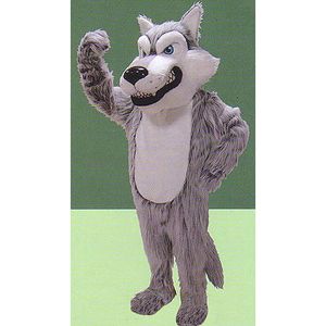 Adulte personnage mignon loup gris mascotte Costume Halloween noël robe corps complet accessoires tenue mascotte Costume
