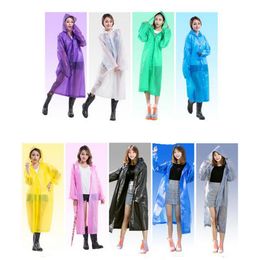 EVA-regenjas met capuchon, uniseks, waterdichte poncho, lange winddichte poncho, outdoor, wandelen, transparante regenjas, draagbare regenkleding, geen wegwerp