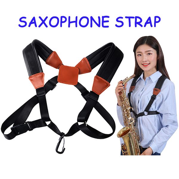 Adulte enfant doux Sax sangle crochet Saxophone PU bandoulière Saxophone sangle harnais pour Alto ténor Soprano Saxophone