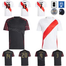 Adulte Copa America Peru 11 Ruidiaz Soccer Jersey 2024 Équipe nationale 18 Carrillo 7 Solano 7 Polo 10 Farfan 20 Flores 3 Corzo 6 Kits de chemise de football Gallese Football