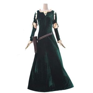 Volwassen Kostuum Brave Merida Cosplay Feestjurk Custom220b