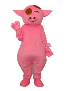 Costumes de déguisements de mascotte de cochon de cochon mignon adulte Fête de Noël