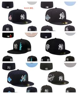 Chaps ajustés de créateur adulte Baseball Fit Flat Hat NY Logo Logo Broderie ajusté Sports extérieurs Hip Hop Fisherman Mesh Cap SF019