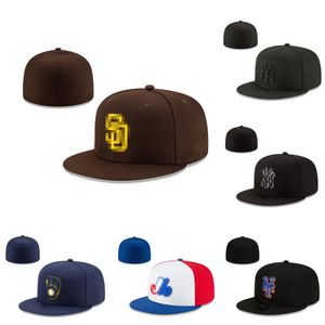 Volwassen designer gemonteerde hoeden honkbal snapbacks passen platte hoed emmer hoed mannen plat gesloten beanies flex sun cap mix order maat 7-8