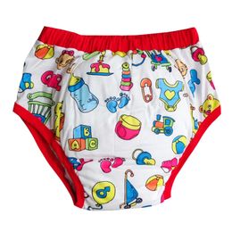 Adult Diapers Couches Dessin animé imprimé coton imperméable pantalons de formation pour adultes réutilisables shorts pour nourrissons sous-vêtements couches lavables culottes couche pour DDLG 231020