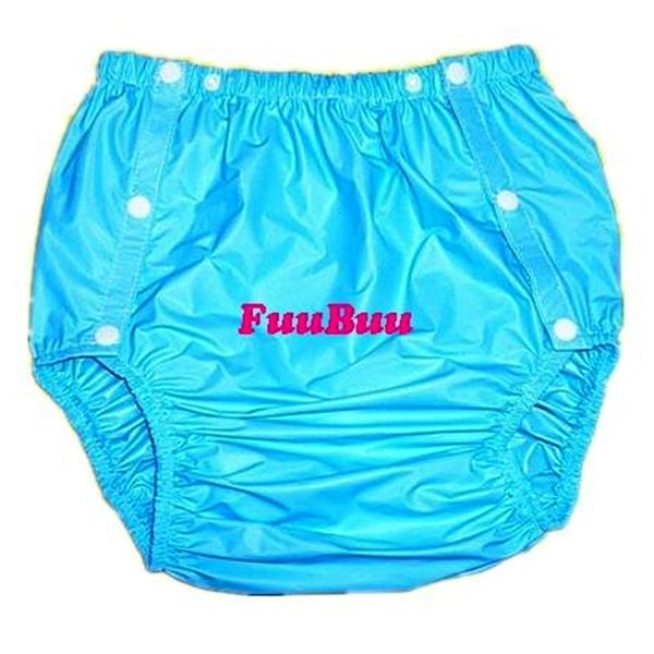 Couches pour adultes Couches FUUBUU2203 Bleu L 1PCS couches pour adultes non jetables couches pantalons en plastique pvc shorts 230607