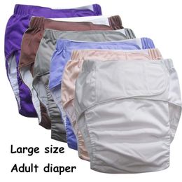 Couches pour adultes Couches Couches pour adultes réutilisables Super grandes pour les personnes âgées et les personnes handicapées Taille ajustable Manteau en TPU Pantalon d'incontinence imperméable sous-vêtements 221121