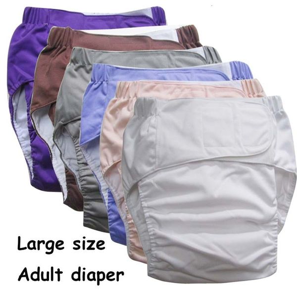 Couches pour adultes Couches Couches pour adultes réutilisables Super grandes pour les personnes âgées et les personnes handicapées Taille ajustable Manteau en TPU Pantalon d'incontinence imperméable sous-vêtement 230603