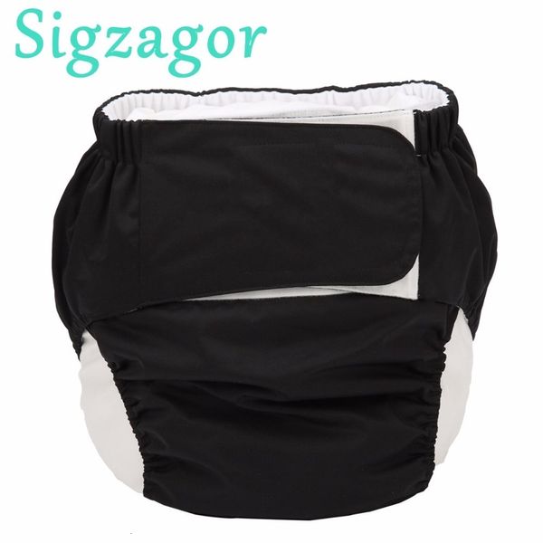 Couches pour adultes Couches Sigzagor1 XL Couche en tissu Couche pour incontinence urinaire Poche réutilisable Insert Crochet et boucle ABDL Age Play 267in à 504in 221121