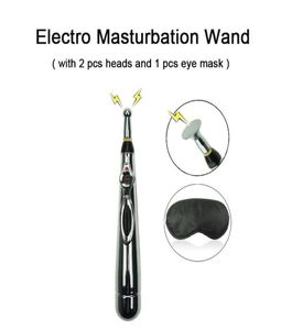 Journal adulte Electro Wand Massageur de stimulateur clitorique du sein femelle avec BDSM Bondage Eye Mask Sex Toys for Couples Games adultes Q9036061