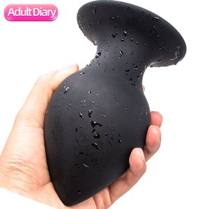 Journal adulte compressible énorme godemichet anal avec ventouse silicone doux grand plug anal spéculum anus lourd masseur de prostate T200901