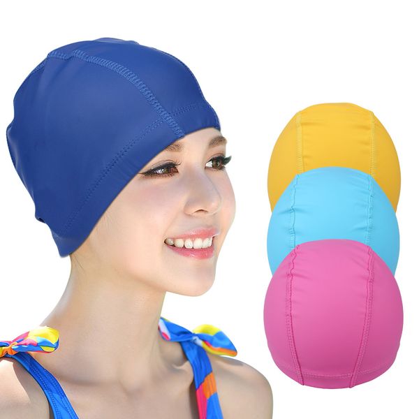 Gorro de natación impermeable para adultos, gorro con revestimiento de PU para personas mayores, 250 Uds.