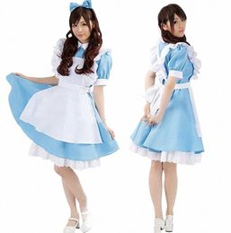 Volwassen Vrouwelijke Alice in Wderland Cosplay Maid Kostuum Kinderen Prestaties Kleding Meisjes Princ Dr 66Xh #