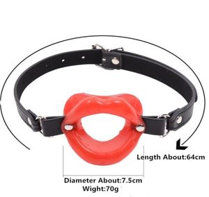 Adulte Fétiche Produits de Sexe En Cuir Véritable En Caoutchouc Bouche Ouverte Gag Pour Femme BDSM Bondage Lèvres O Ring Gag Sex Toys pour Couples3008048