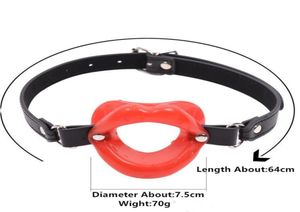 Adulte Fétiche Produits de Sexe En Cuir Véritable En Caoutchouc Bouche Ouverte Gag Pour Femme BDSM Bondage Lèvres O Ring Gag Sex Toys pour Couples5912623