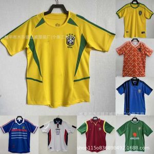 Jersey de football adulte Pays-Bas Argentine Brésil France Portugal Classic Nostalgic National Team Mailsey