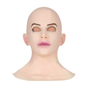 Masque complet adulte masque de haute qualité Femed Femed Silicone Crossdressrs Headgear Halloween Cosplay Accessory Masque Horreur HKD230810