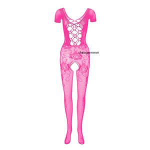 Volwassen plezier nachtkleding voor mannen S lingerie bloem visnet bodysuit exotische kleding open kruis nachtkleding gay jumpsuit sexy kostuums