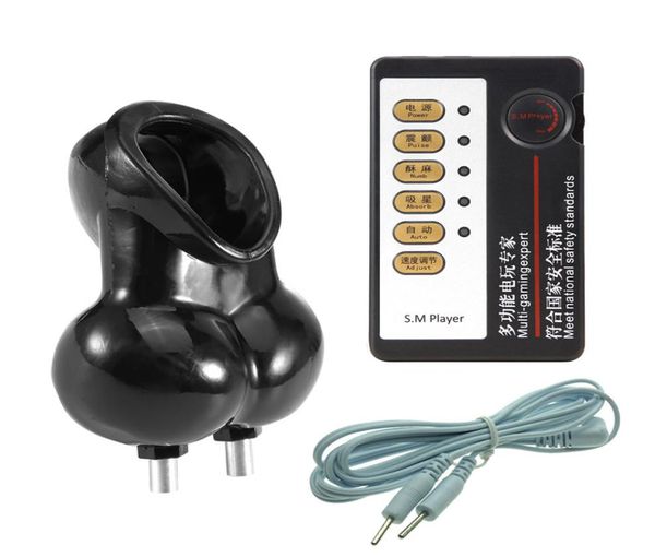 Juego para adultos, descarga eléctrica, funda para escroto, anillo para pene, camilla de bolas, dispositivo de Castidad masculina, jaula para pene, temática médica S8696343