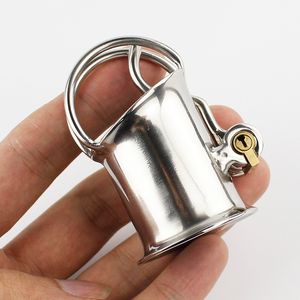 Jeu adulte PA Lock Cage de chasteté en acier inoxydable dispositif de chasteté masculine serrure à pénis Bondage jouets sexuels pour hommes