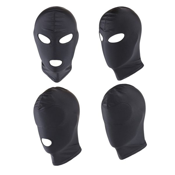 Juegos para adultos Máscara sexual Boca abierta Ojo BDSM Bondage Fetish Mask, Restricción Sex Kinky Mask Hood Erotic Slave Cosplay Juguetes para parejas S924