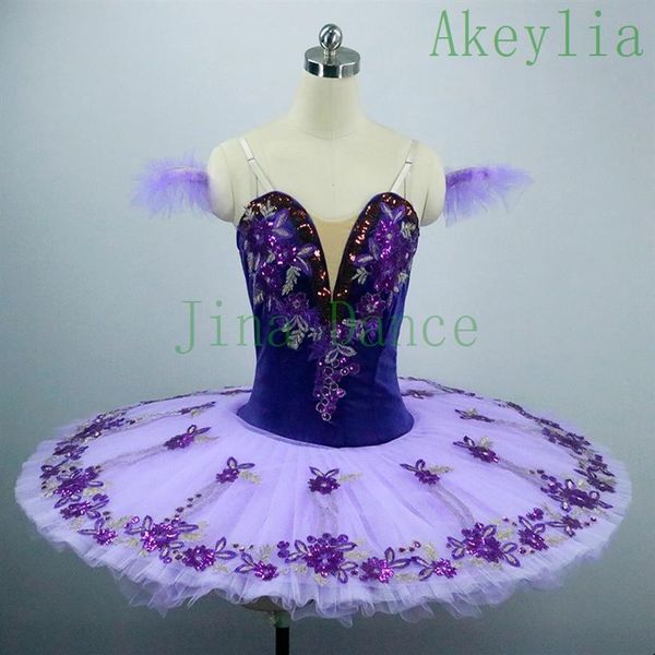 Adulte Filles Violet Ballet Tutu Femmes Crêpe Plateau Professionnel Ballet Tutu Costume De Scène Enfants Casse-Noisette Classique Ballet Dance268Y