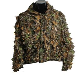 Vestes de chasse adultes 3d feuilles camouflage bionique chasse ghillie costume de tir durable cs