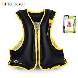 Jacket de chaleco de natación inflable para adultos Snorkel de buceo