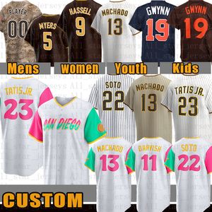 22 Juan Soto San Fernando Tatis Jr. Diego Honkbalshirt Manny Machado Yu Darvish Tony Gwynn Wil Myers Jake Cronenworth Eric Hosmer Trevor Hoffman Trent Grisham Snell