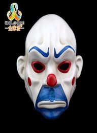 Adulte Joker Clown Bank Robber Mask Dark Knight Costume Halloween Masquerade Party Fancy Resin Mask 1192476