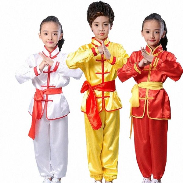 Niño adulto chino tradicional Wushu traje ropa niños niñas KungFu traje Tai Chi artes marciales uniforme trajes logotipo personalizado y7T8 #