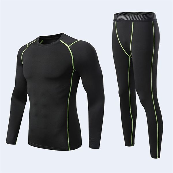 Adulto criança mens esporte correndo conjunto compressão camiseta calças pele apertada mangas compridas fitness mma treinamento roupas ginásio ternos lj201125