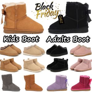 Volwassen kinderlaarzen Peuter Dames Tasman Slippers Australië Sneeuwlaars Mode Tide Kinderen Winter Klassiek Ultra Mini Baby Gir uggsboot ugglis''ug uggskid uggssy BDMQ