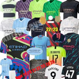 23 24 25 Haaland voetbaltruien 2024 De Bryne Phillips Mans Cities Foden J.Alvarez Grealish Ferran Mahrez Foden Bernardo Joao Annulyo Z Rodrigo Fans Player S-4XL S-4XL S-4XL S-4XL