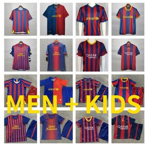 Retro Barca Soccer Jerseys Barca 05 06 08 09 10 11 14 15 Xavi Ronaldinho Ronaldo Rivaldo Neymar Jr INIESTA Finales classiques Menlot Foot Men Kids Kit Kit Football