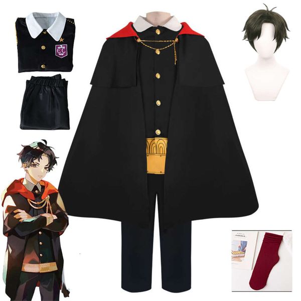 Adulte enfants espion famille Damian Desmond Cosplay Costumes perruque Anime robe cape impérial érudit école uniforme Halloween Costumecosplay