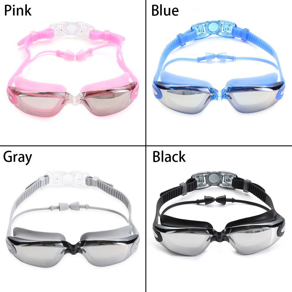 성인 어린이는 조정 가능한 프로 코스 클립 안경 수영 고글 UV 안경 안개 고글 눈 보호