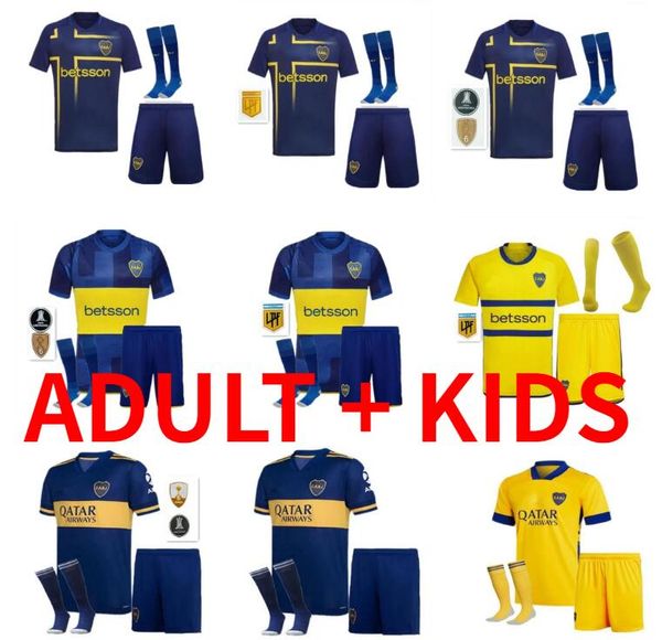 Kit pour adultes 20 21 22 23 24 Boca Juniors de Rossi Soccer Jerseys 2021 2023 2024 2025 Tevez Carlitos Maradona Cavani Roman Saio Abila Man Kits Kits Kits Football