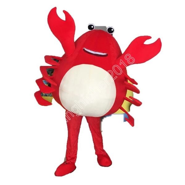 Costume de mascotte de crabe de crevette de la vie adulte personnaliser le personnage de thème d'anime de dessin animé taille adulte Costumes d'anniversaire de noël