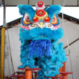 Costume de mascotte de danse du lion adulte 2 joueurs Piliers de la culture chinoise kungfu Wushu Festival du printemps Vacances Carnaval Événement Weding Birthd266y