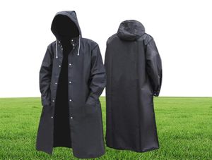 Adulte Long manteau de pluie imperméable femmes femmes hommes 039s imperméable imperméable vêtements de pluie hommes EVA noir épaissir manteau de pluie à capuche 2510172