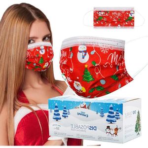 volwassen maskers kerstcartoon beschermend masker unisex gezicht cover xmas feestbenodigdheden cadeau zl0007Sea gestuurd over zee