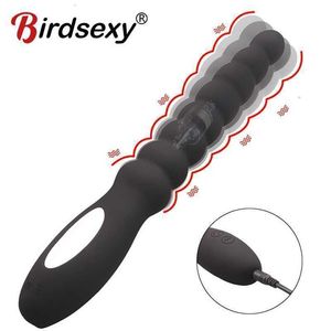 Masseur adulte 10 vitesses vibrateur anal perles massage de la prostate double moteur stimulateur de plug anal USB vibrateurs de charge sexe pour hommes femmes